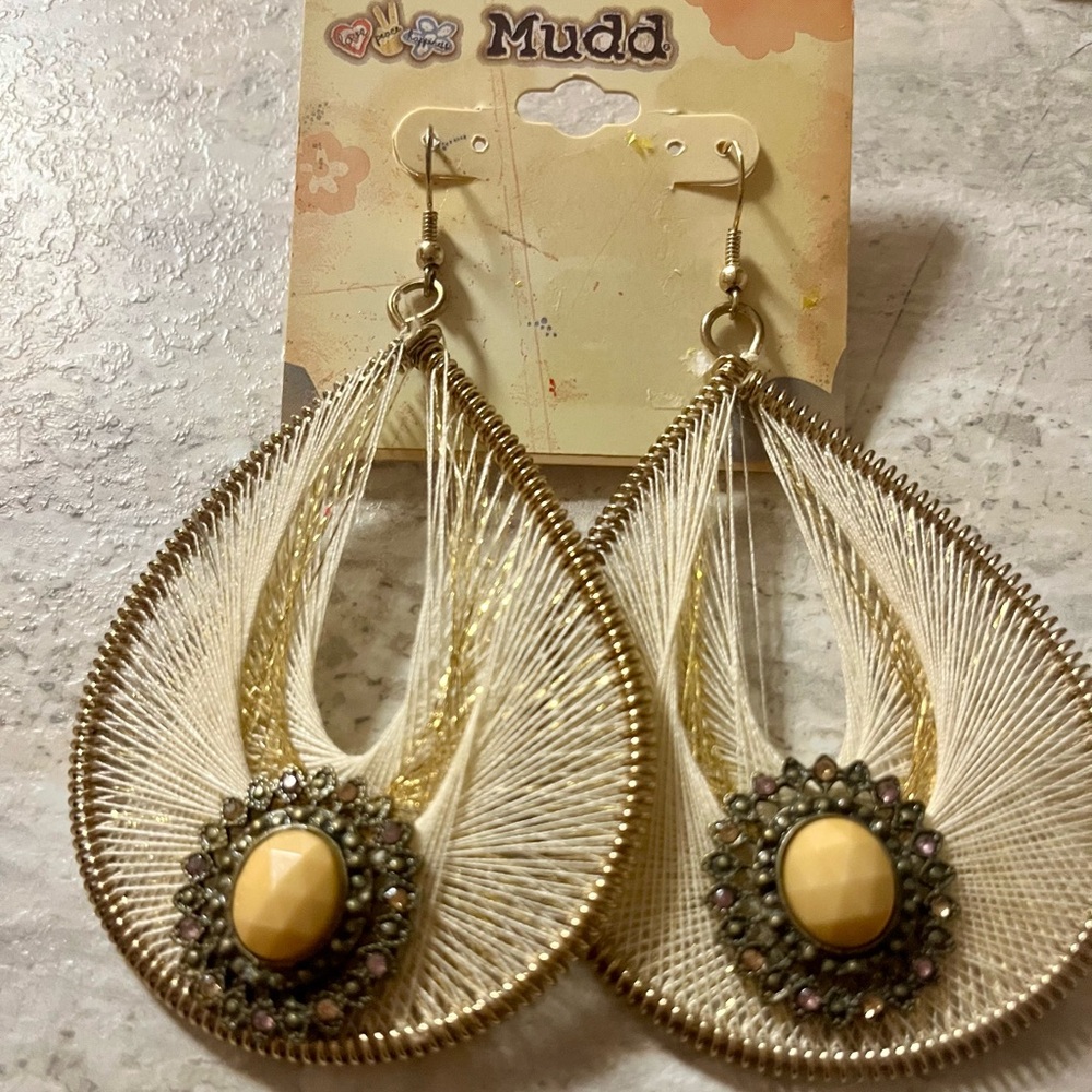 Mudd OS Yellow/Gold Pierced Fashion Earrings